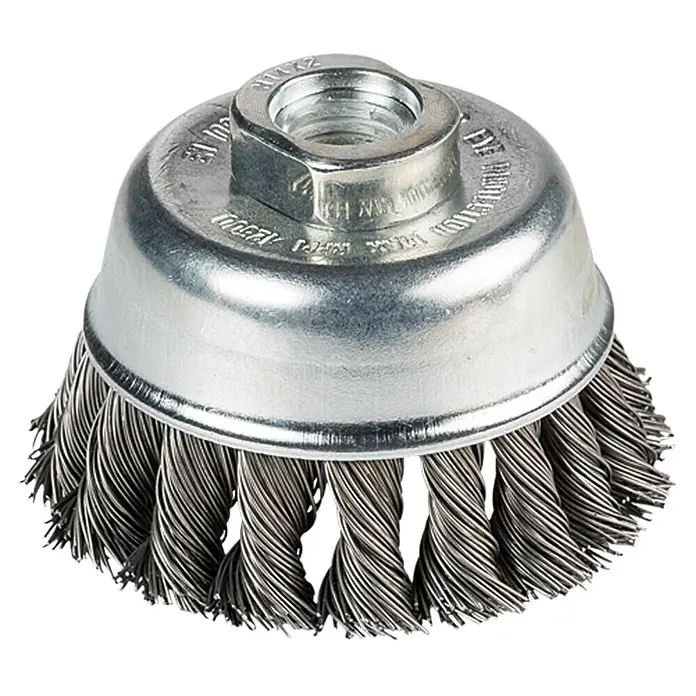 Craftomat Topf-Drahtbürste - Passend für: Winkelschleifer, Gezopft, Durchmesser: 65 mm - Ansicht von oben