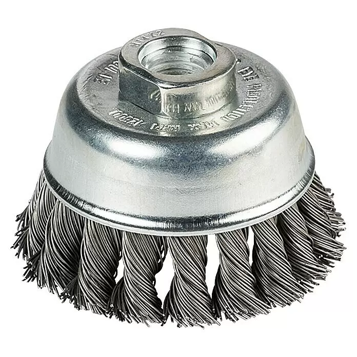 Craftomat Topf-Drahtbürste - Passend für: Winkelschleifer, Gezopft, Durchmesser: 65 mm - Ansicht von oben