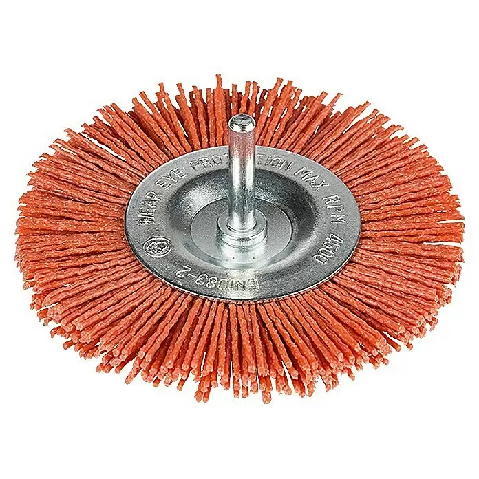 Craftomat Nylon-Scheibenbürste - Passend für: Bohrfutter, Durchmesser: 100 mm, Durchmesser Schaft: 6 mm