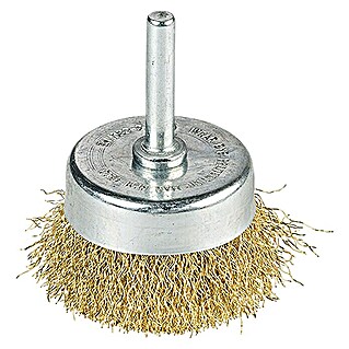Craftomat Cepillo de copa con alambre (Latón, Diámetro: 50 mm, Específico para: Portabrocas)