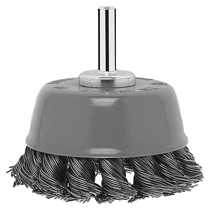 Craftomat Topf-Drahtbürste - Passend für: Bohrfutter, Durchmesser: 75 mm, Gezopft
