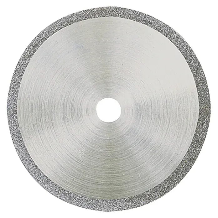 Proxxon Diamant-Trennscheibe No 28842 - 38 mm, Stärke: 0,6 mm - Abbildung einer Diamanttrennscheibe, die für präzise Schnitte in harten Materialien wie Stein oder Keramik verwendet wird.