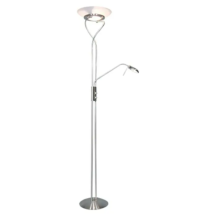 Tween Light LED-Deckenfluter Virginia - 180 cm, Neutralweiß - Stehlampe mit Leselampe und Deckenfluter in Chromoptik, die eine gemütliche Atmosphäre und gezieltes Licht bietet.\n