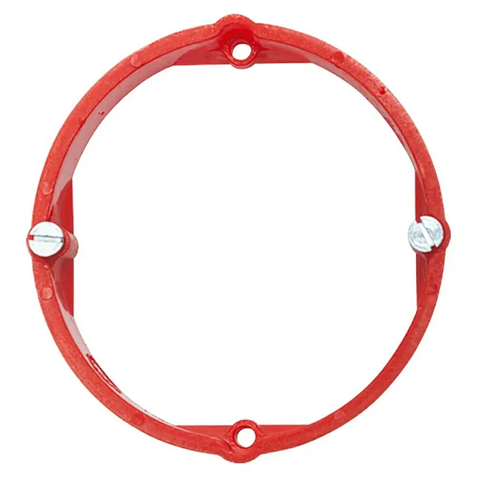 Putzausgleichsring - Durchmesser: 70 mm, Kunststoff, 1 Stk. - Roter Unterputz-Montagering für die Elektroinstallation. Dieser Montagering aus Kunststoff dient zur einfachen Montage von Dosen.