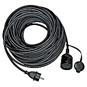 Cable de extensión de goma (10 m, IP44, Negro, H05RR-F3G1,5)
