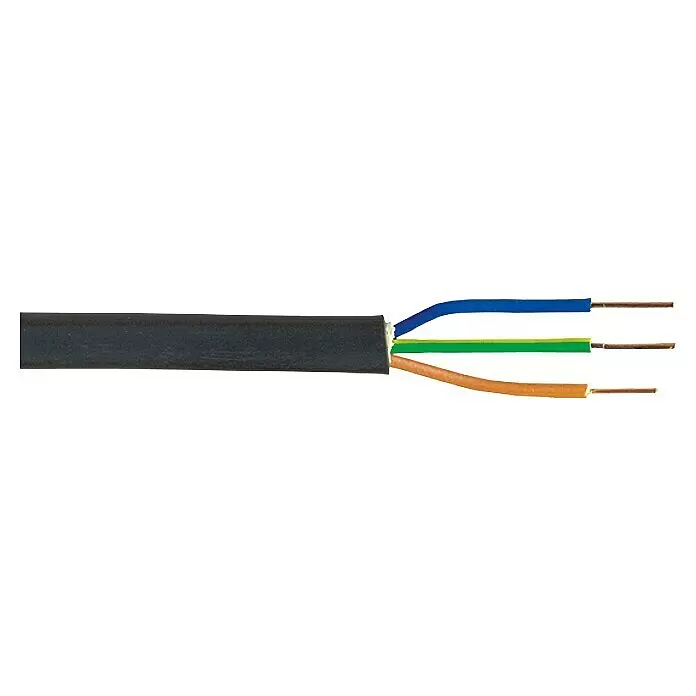 Erdkabel Meterware NYY-J 3x2,5 mm² - NYY-J, 3, 2,5 mm², Schwarz - Detailaufnahme