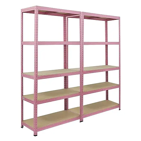 Set Deal 2x Wohnregal PINK LADY 180x90x40cm| Fachlast 175kg 5 Ebenen Pink