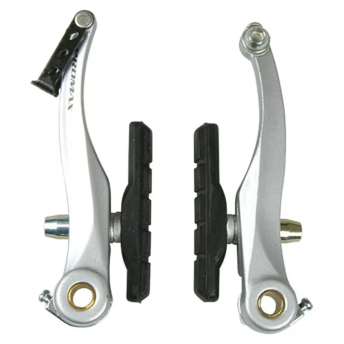 Fischer Fahrradbremse V-Brake - Geeignet für: Vorder-/Hinterräder - Bremsensatz von PROMAX für Fahrräder, bestehend aus zwei Bremsen und Bremsbelägen. Ideal für sicheres Bremsen.