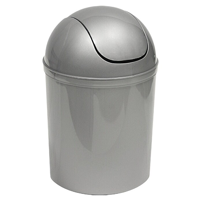 Poseidon Cubo de la basura (Plateado, 5 l, Plástico)