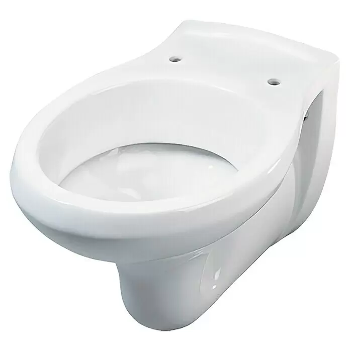 Simena Wand-WC - Mit Spülrand, Ohne Spezialglasur, Spülform: Tief, WC Abgang: Waagerecht, Weiß