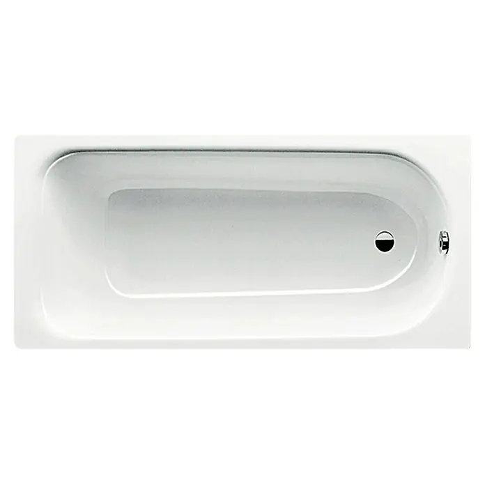 Kaldewei Badewanne Saniform-Plus 372-1 - 160 x 75 cm, Stahl-Email, Alpinweiß - Ein weißer, eingelassener Badewannen-Körper mit glänzender Oberfläche. Der elegante Stil passt ideal in moderne Badezimmer.