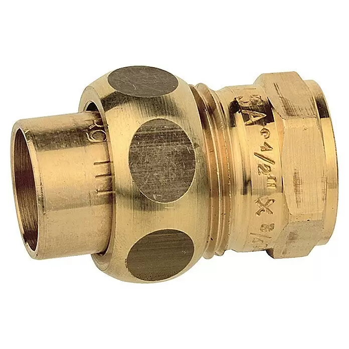 Rohrverschraubung 4340g - Innengewinde: ½″, Durchmesser: 15 mm - Diagonale Ansicht