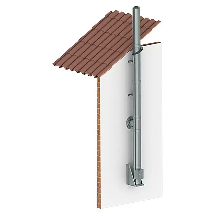 Edelstahl-Außenkamin - Durchmesser: 150 mm, Gesamtlänge: 4,8 m, Edelstahl