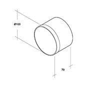 Air-Circle Schlauchverbinder (Durchmesser: 100 mm, Kunststoff)