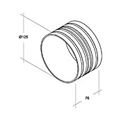 Air-Circle Schlauchverbinder (Durchmesser: 125 mm, Kunststoff)