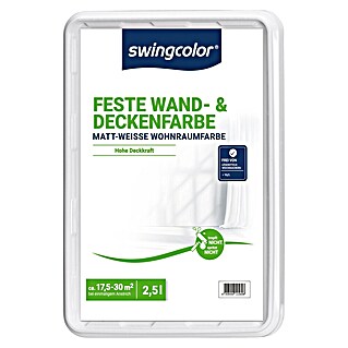swingcolor Wandfarbe (Weiß, Matt, 2,5 l)