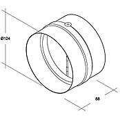 Air-Circle Rückluftsperrklappe (Durchmesser: 125 mm, Mit Rückstauklappe)