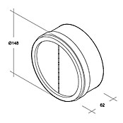 Air-Circle Rückluftsperrklappe (Durchmesser: 150 mm, Mit Rückstauklappe)