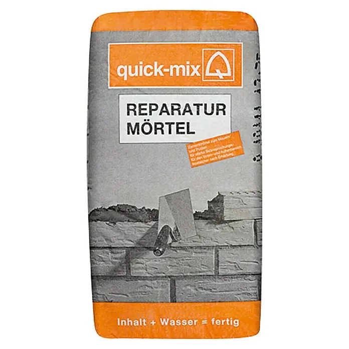 Quick-Mix Reparaturmörtel25 kg - Bild einer Packung Quick-Mix Reparaturmörtel.