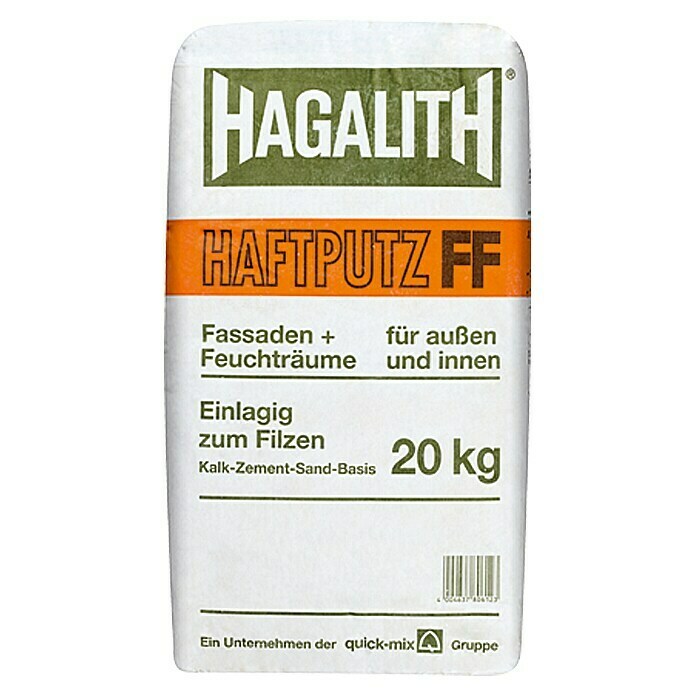 Quick-Mix Hagalith Kalkzement-Haftputz FF (20 kg, Filzfähig)