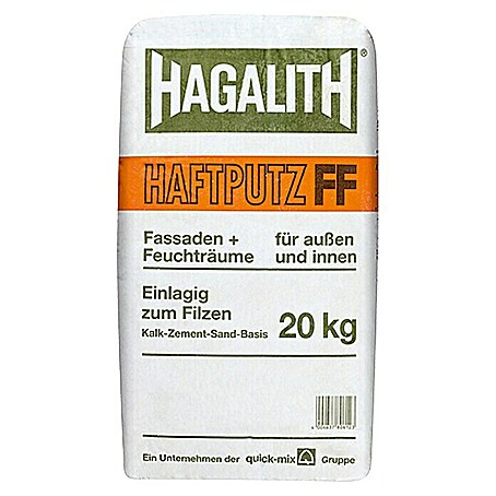 Quick-Mix Hagalith Kalkzement-Haftputz FF (20 kg, Filzfähig)