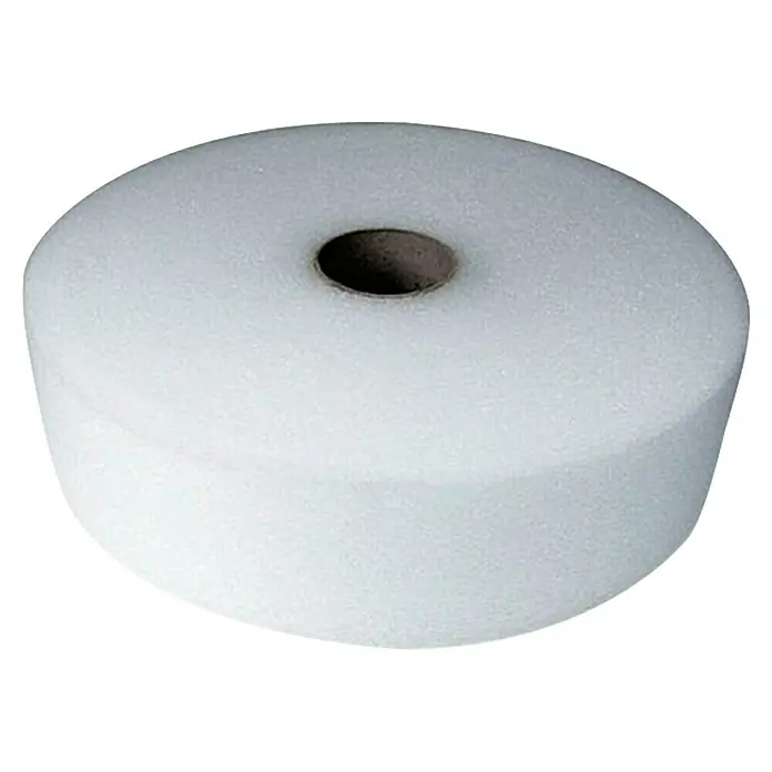 Profi Depot Randdämmstreifen50 m x 100 mm x 8 mm, Polyethylen - Eine Rolle weiches, weißes Schaumstoffpolster, ideal zum Schutz empfindlicher Gegenstände.