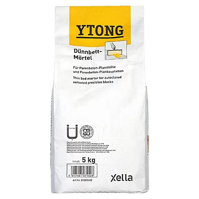 Ytong Dünnbettmörtel - 5 kg - Vorderansicht