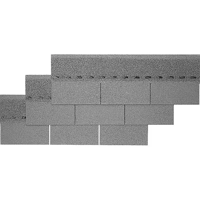 Rechteckschindel - Grau, 14 Stk., Bitumen