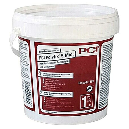 PCI Blitzzement-Mörtel Polyfix 5 Min. (1 kg, Chloridfrei)