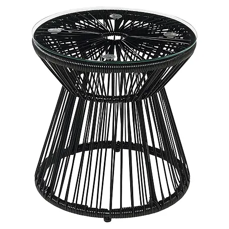 Outsunny  Garten-Beistelltisch rund im Boho-Stil