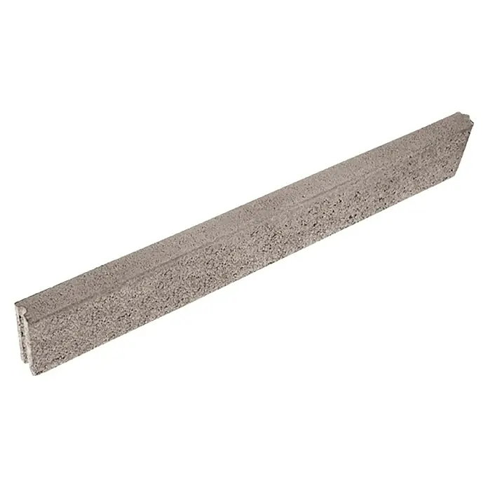 EHL Rasenkante - 100 x 5 x 15 cm, Grau, Beton - Grauer Betonbordstein, ideal zur Abgrenzung von Gartenwegen und Rasenflächen, robust und langlebig für den Außenbereich.
