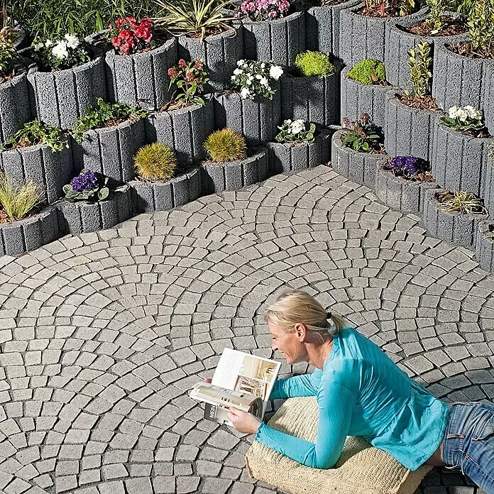 EHL Pflanzstein Stützflor - Grau, 50 x 40 x 30 cm, Beton