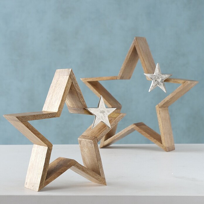 Dekoartikel Stern Arbusta (Natur, Holz, 2 -tlg.) | BAUHAUS