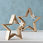 Dekoartikel Stern Arbusta (Natur, Holz, 2 -tlg.) | BAUHAUS