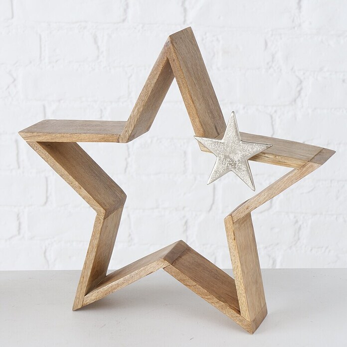 Dekoartikel Stern Arbusta (Natur, Holz, 2 -tlg.) | BAUHAUS