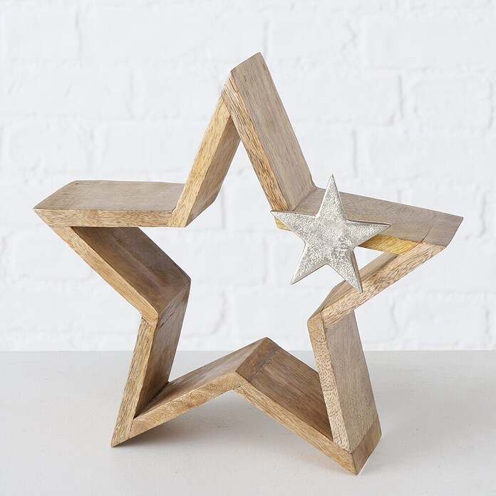 Dekoartikel Stern Arbusta (Natur, Holz, 2 -tlg.) | BAUHAUS