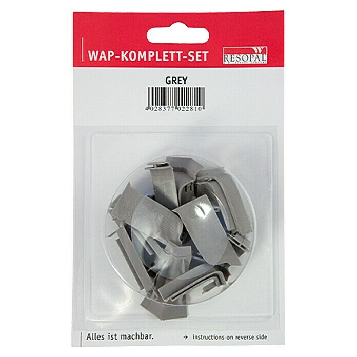 Resopal Kit de accesorios (Gris claro, 14 piezas)