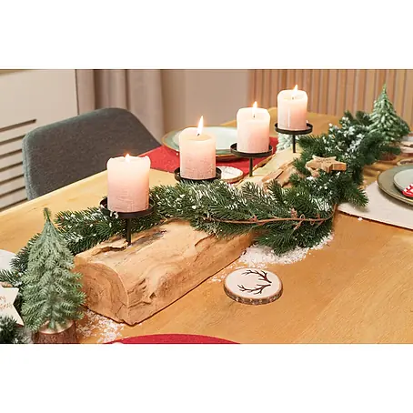 Adventskranz Baumstamm
