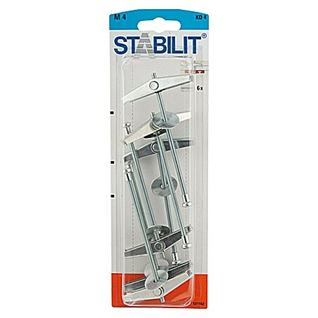 Stabilit Federklappdübel KD4K (Länge Dübel: 105 mm, 6 Stk., Durchmesser Bohrloch: 14 mm)