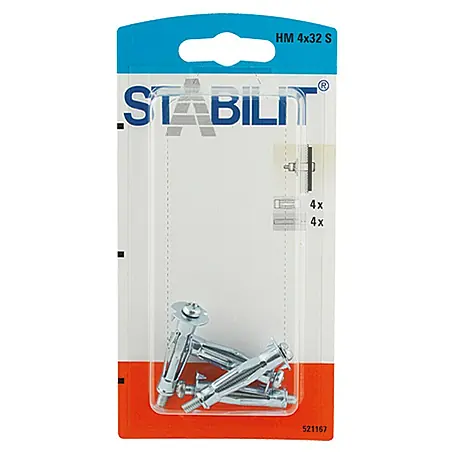Stabilit  Metall-Hohlraumdübel HM 4 X 32 S