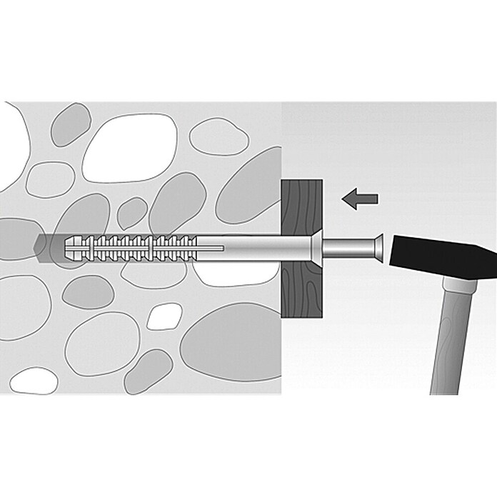 Stabilit Spijkerpluggen ND (Diameter plug: 8 mm, Pluglengte: 120 mm, Geschikt voor: Massieve bouwmaterialen en metselwerk, 6 stk.)