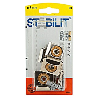Stabilit Pritrditveni set SB (Premer zidnega vložka: 6 mm, Dolžina zidnega vložka: 40 mm, Primerno za: Trdni gradbeni materiali in zidovi, 4 kos)