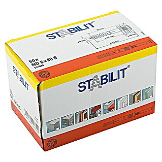 Stabilit Slagplug ND 8 x 80 (Diameter plug: 8 mm, Pluglengte: 80 mm, Geschikt voor: Massieve bouwmaterialen en metselwerk, 50 st.)