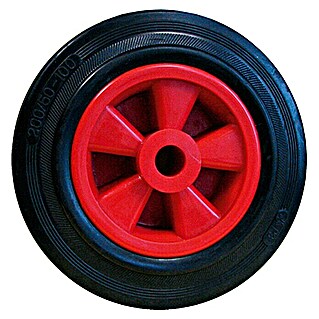 Stabilit Vollgummi-Rad (Durchmesser: 200 mm, Traglast: 180 kg, Gleitlager, Rillenprofil)