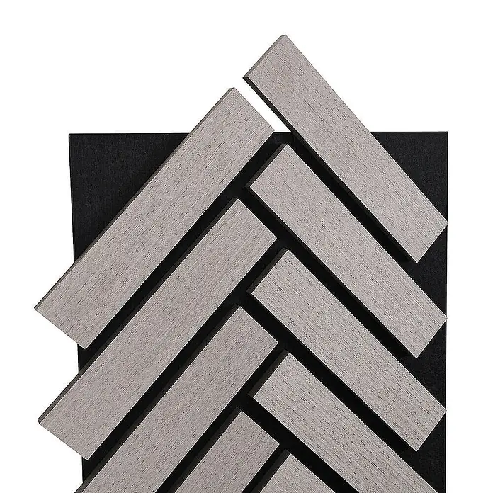 HOME DELUXE - Akustikpaneel Fischgrätenoptik Grey Oak 80 x 40 cm - 