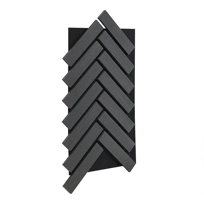HOME DELUXE - Akustikpaneel Fischgrätenoptik Grey Oak 80 x 40 cm - 