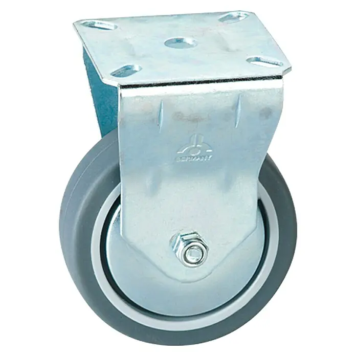 Stabilit Apparate-Bockrolle - Durchmesser Rollen: 75 mm, Traglast: 50 kg, Gleitlager, Höhe: 101 mm - Rollenlager mit Montageplatte. Ideal für Möbel und Geräte, die Mobilität benötigen. Robuste Bauweise für lange Lebensdauer.