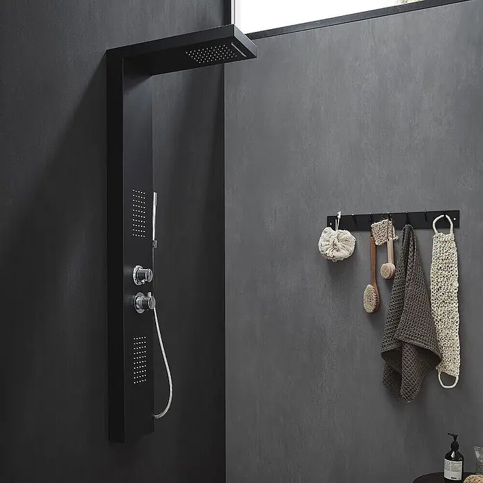 Home Deluxe Duschpaneel CASCATA Schwarz - 