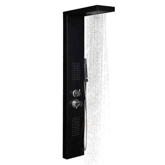Home Deluxe Duschpaneel CASCATA Schwarz - 