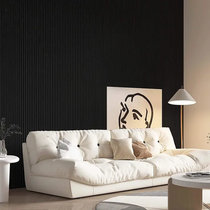 HOME DELUXE  Akustikpaneel SONIC Deep Black - 240 x 40 cm - 